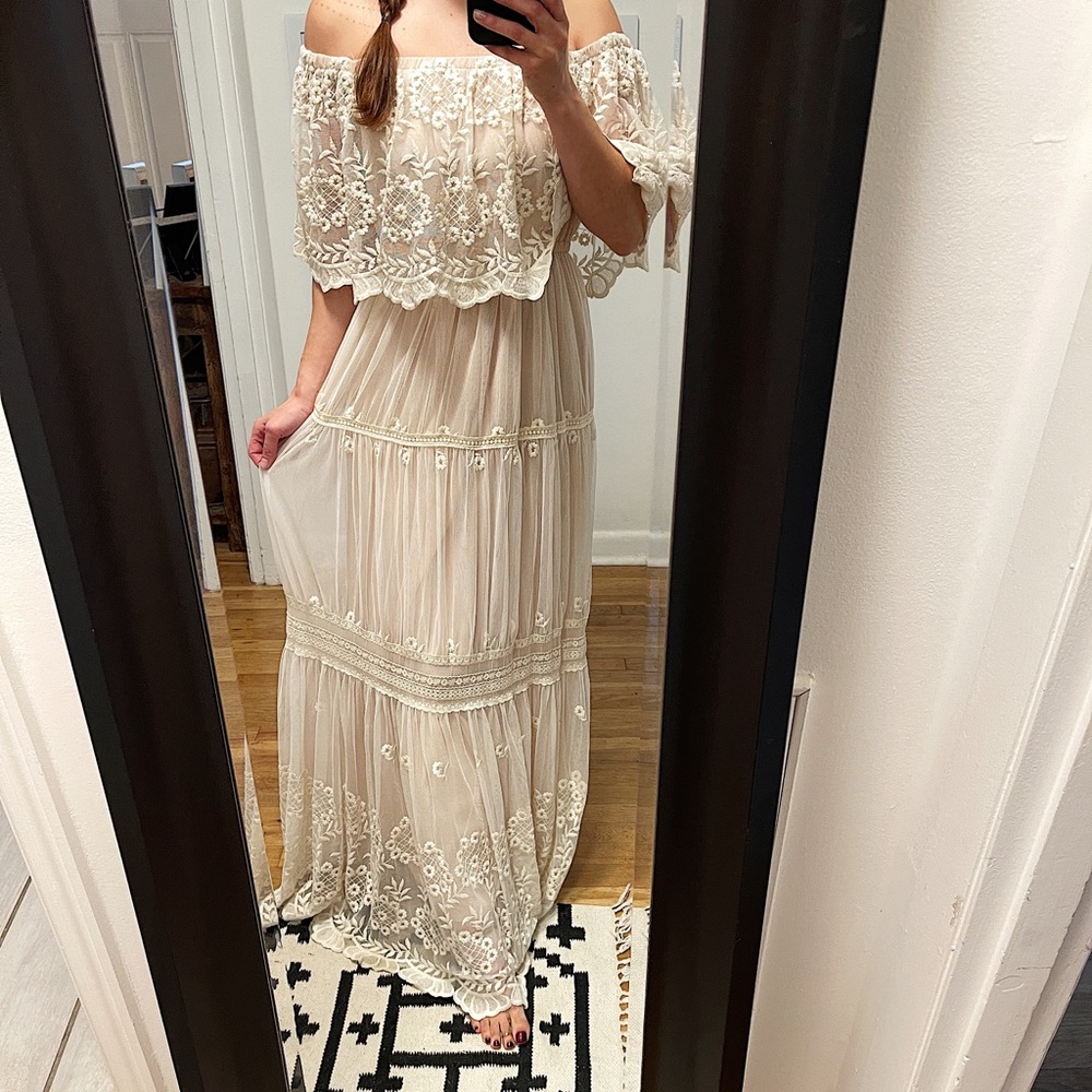 Boho Lace Maxi Dress.